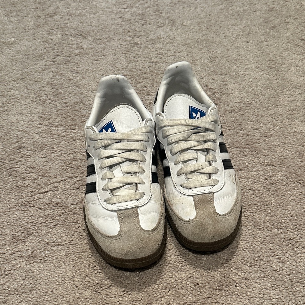 adidas White Sneakers with Black Stripes - Picture 2 of 5